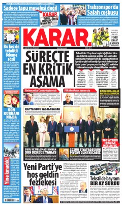 Karar Gazetesi Manşetleri
