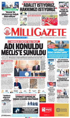 Milli Gazete Gazetesi Manşetleri