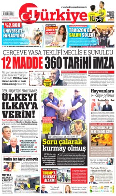 Türkiye Gazetesi Gazetesi Manşetleri