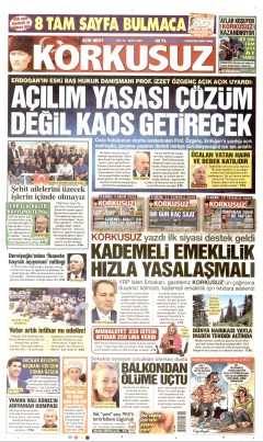 Korkusuz Gazetesi Manşetleri