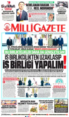 Milli Gazete Gazetesi Manşetleri