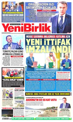 YeniBirlik Gazetesi Manşetleri
