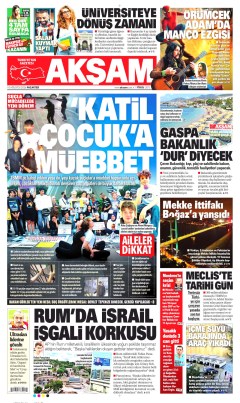 Akşam Gazetesi Manşetleri