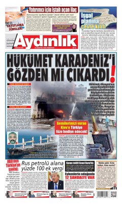 Aydınlık Gazetesi Gazetesi Manşetleri