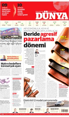 Dünya Gazetesi Manşetleri