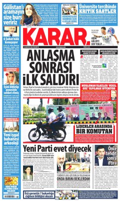 Karar Gazetesi Manşetleri