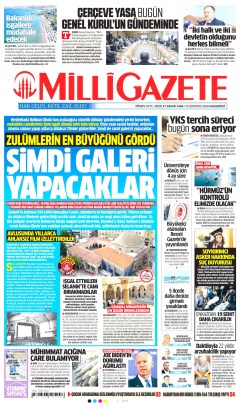 Milli Gazete Gazetesi Manşetleri