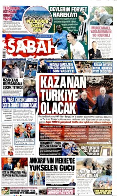 Sabah Gazetesi Manşetleri