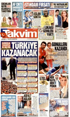 Takvim Gazetesi Manşetleri