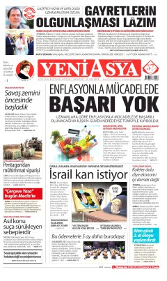 Yeni Asya Gazetesi Manşetleri