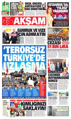 Akşam Gazetesi Manşetleri