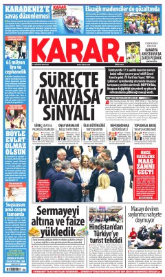 Karar Gazetesi Manşetleri
