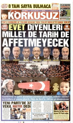 Korkusuz Gazetesi Manşetleri
