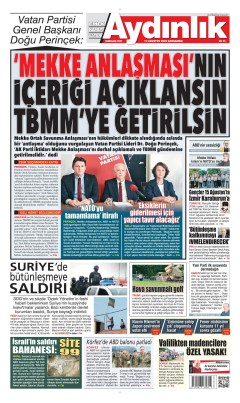 Aydınlık Gazetesi Gazetesi Manşetleri