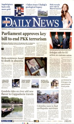 Hürriyet Daily News Gazetesi Manşetleri