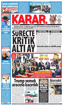 Karar Gazetesi Manşetleri