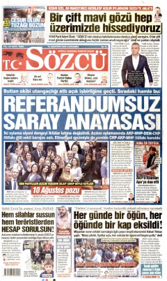 Sözcü Gazetesi Manşetleri