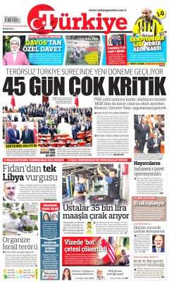 Türkiye Gazetesi Gazetesi Manşetleri