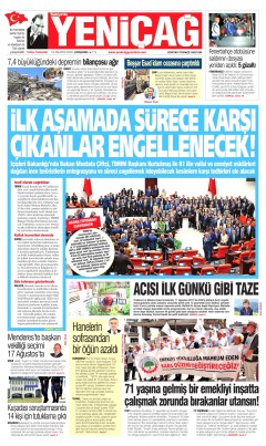 Yeniçağ Gazetesi Manşetleri