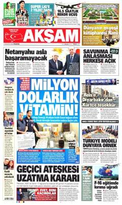 Akşam Gazetesi Manşetleri