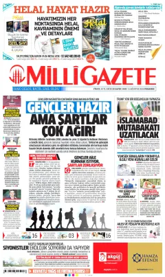 Milli Gazete Gazetesi Manşetleri