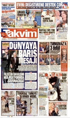 Takvim Gazetesi Manşetleri