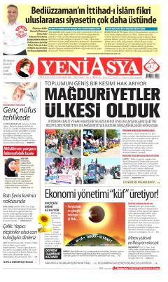 Yeni Asya Gazetesi Manşetleri