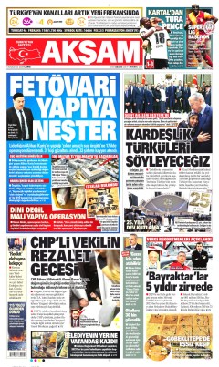 Akşam Gazetesi Manşetleri