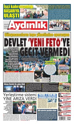 Aydınlık Gazetesi Gazetesi Manşetleri