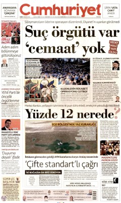 Cumhuriyet Gazetesi Manşetleri