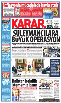 Karar Gazetesi Manşetleri