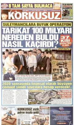 Korkusuz Gazetesi Manşetleri