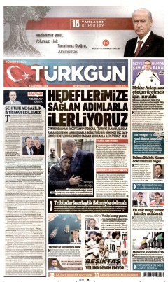 Türkgün Gazetesi Manşetleri