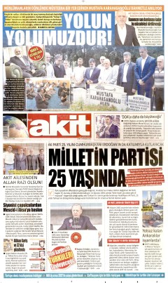 Yeni Akit Gazetesi Manşetleri