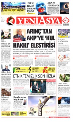 Yeni Asya Gazetesi Manşetleri