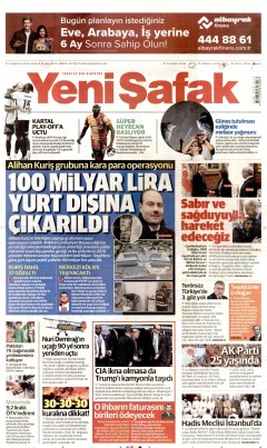 Yeni Şafak Gazetesi Manşetleri