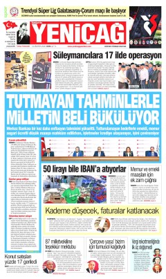 Yeniçağ Gazetesi Manşetleri