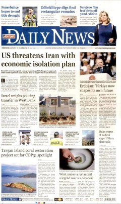 Hürriyet Daily News Gazetesi Manşetleri