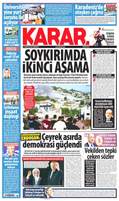 Karar Gazetesi Manşetleri