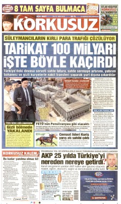Korkusuz Gazetesi Manşetleri