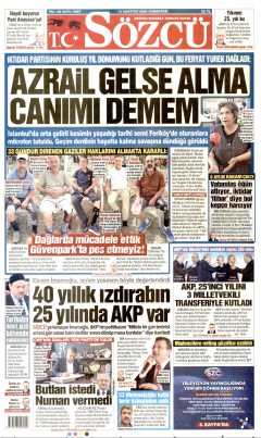 Sözcü Gazetesi Manşetleri