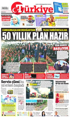 Türkiye Gazetesi Gazetesi Manşetleri