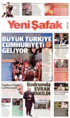 Yeni Şafak Gazetesi Manşetleri