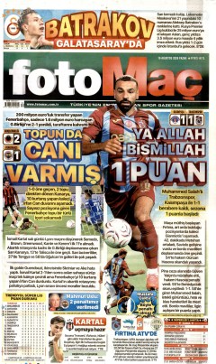 Fotomaç Gazetesi Manşetleri
