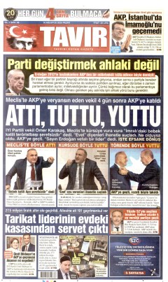 Tavır Gazetesi Gazetesi Manşetleri