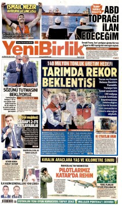 YeniBirlik Gazetesi Manşetleri