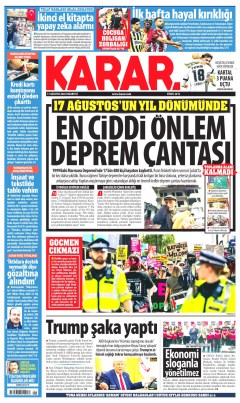 Karar Gazetesi Manşetleri
