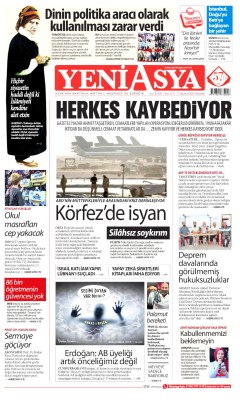 Yeni Asya Gazetesi Manşetleri