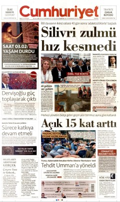 Cumhuriyet Gazetesi Manşetleri