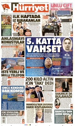 Hürriyet Gazetesi Manşetleri